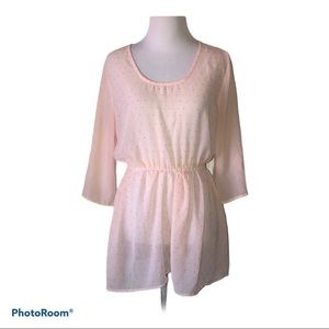 🎀 3/$20 Rue21‎ small studded sheer blouse